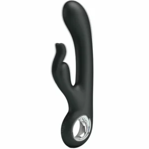 Pretty Love Carina Dual-Action Vibrator Black Silicone, 7 Modes USB