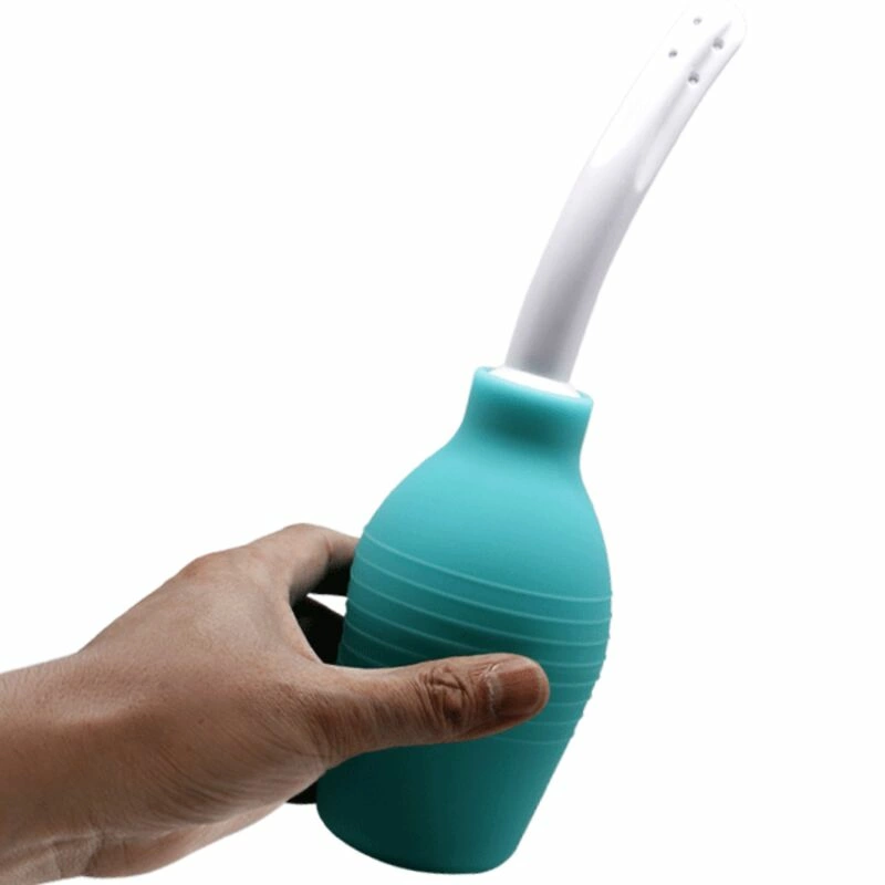 MR PLAY Anal Hygiene Blue Rubber Shower System - Large Capacity