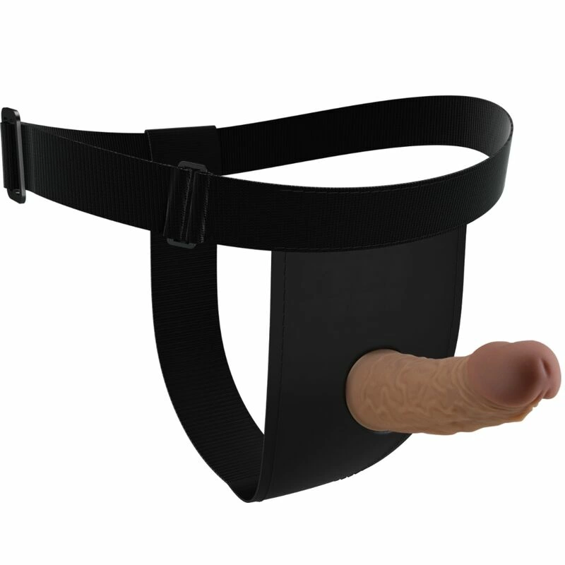 Pretty Love Harness Briefs Set with Silicone Shaft, Adjustable, Brown