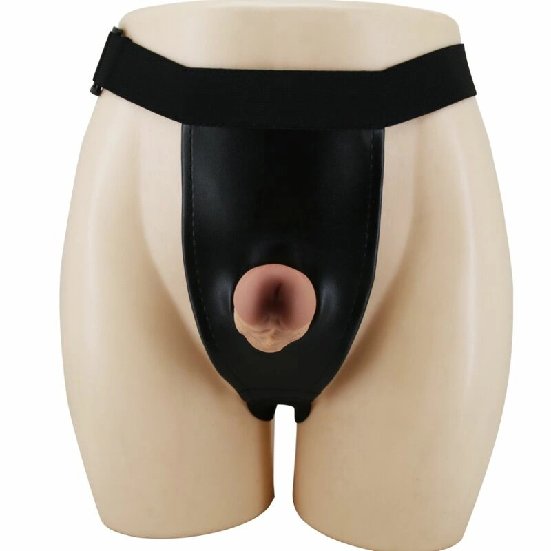 Pretty Love Harness Briefs Set with Silicone Shaft, Adjustable, Brown