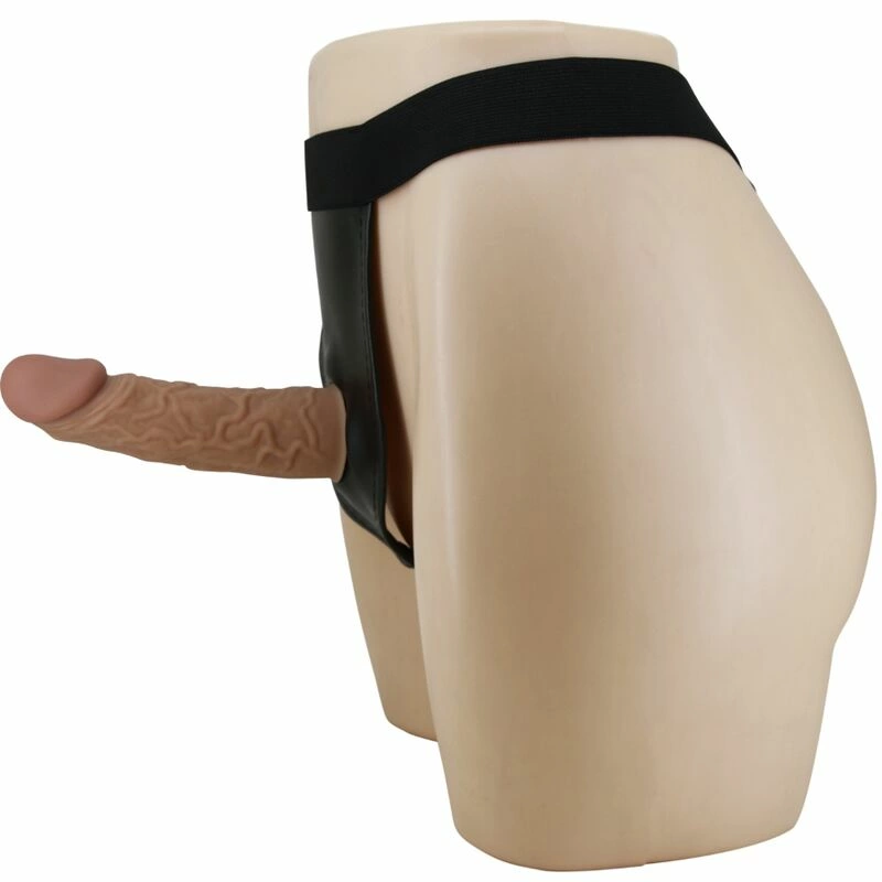 Pretty Love Harness Briefs Set with Silicone Shaft, Adjustable, Brown