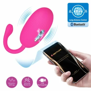Pretty Love Doreen Magenta Wireless Intimate Egg, App-Controlled, Silicone