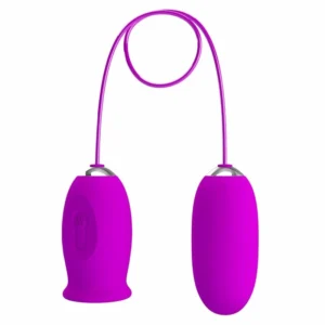 Pretty Love Daisy Dual Egg Rechargeable Device Violet Silicone