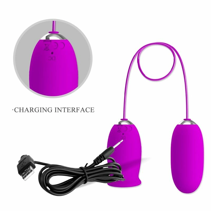 Pretty Love Daisy Dual Egg Rechargeable Device Violet Silicone