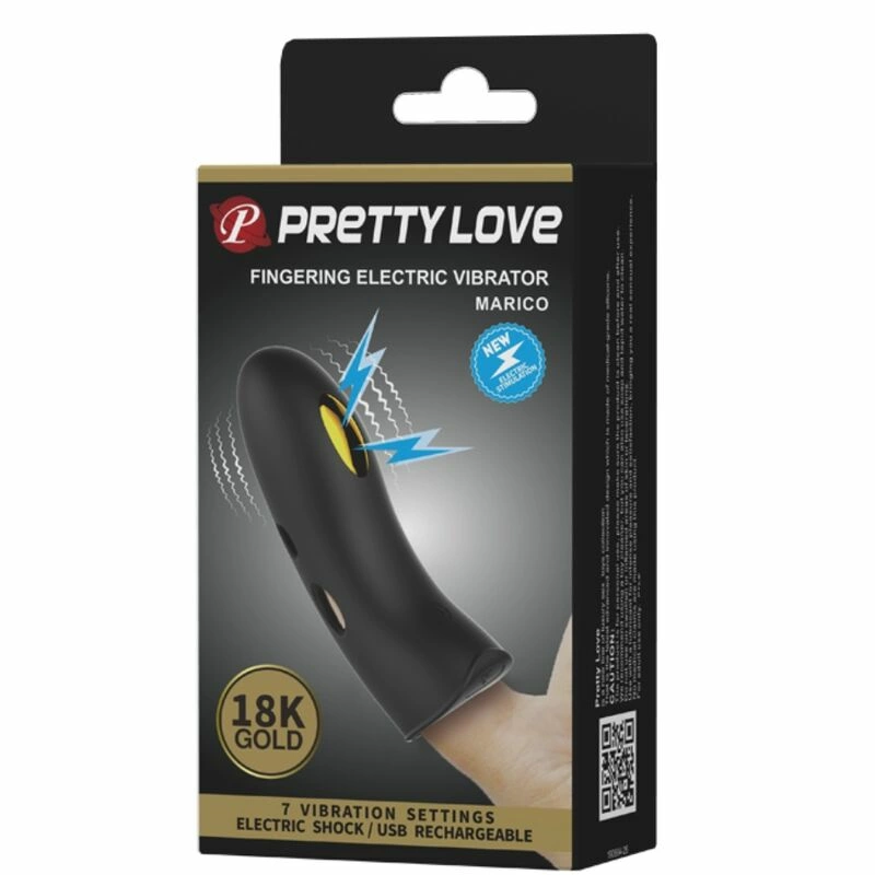 Pretty Love Marico Black Silicone Electro-Stimulation Finger Cover