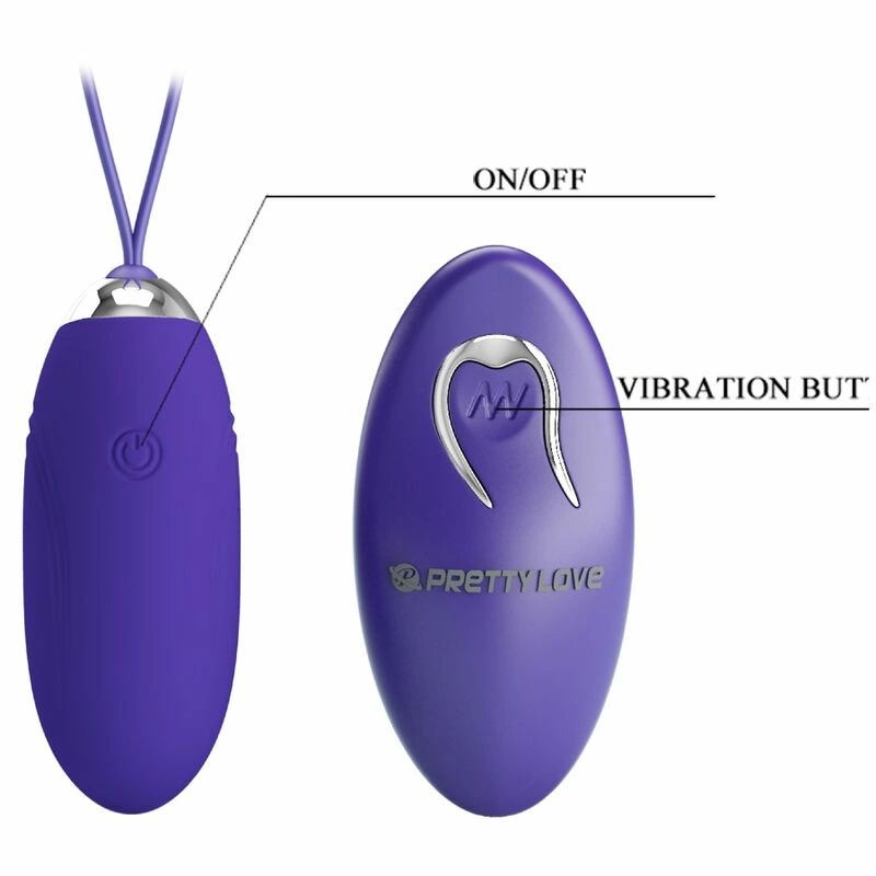 Pretty Love Jenny Violet Wireless Remote Vibrating Egg - 12 Modes