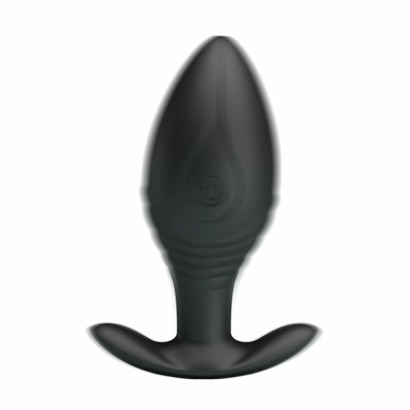 Pretty Love Regina Rechargeable Anal Plug Vibrator Black Silicone