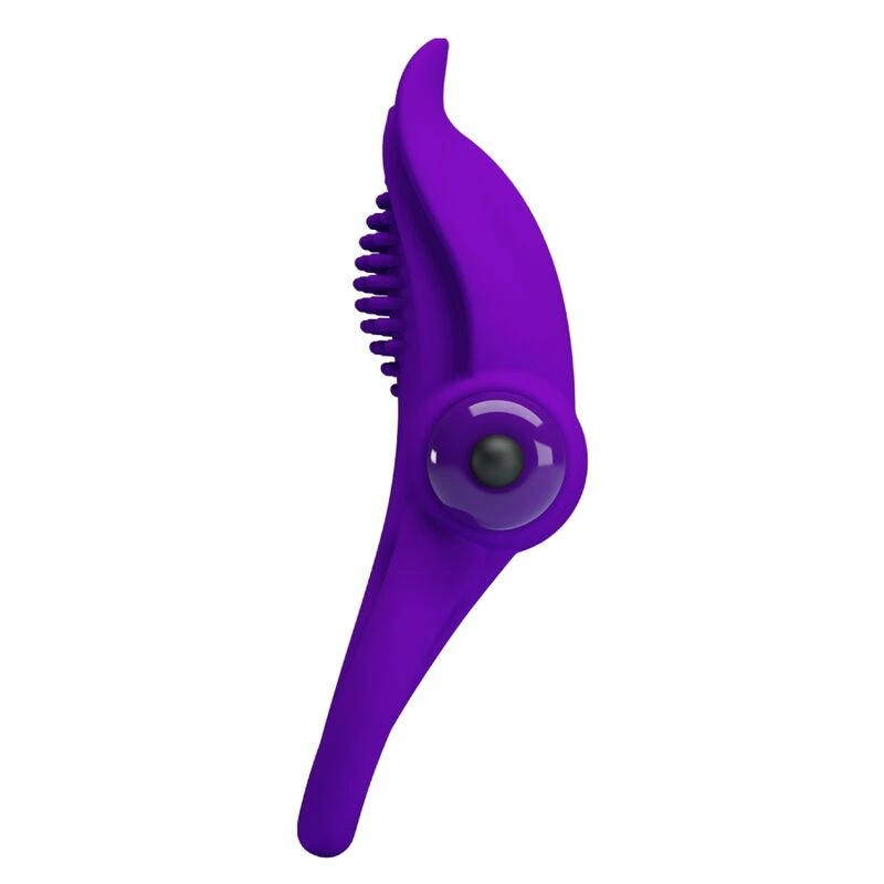 Pretty Love Vibrating Silicone Ring Dark Purple 10 Modes