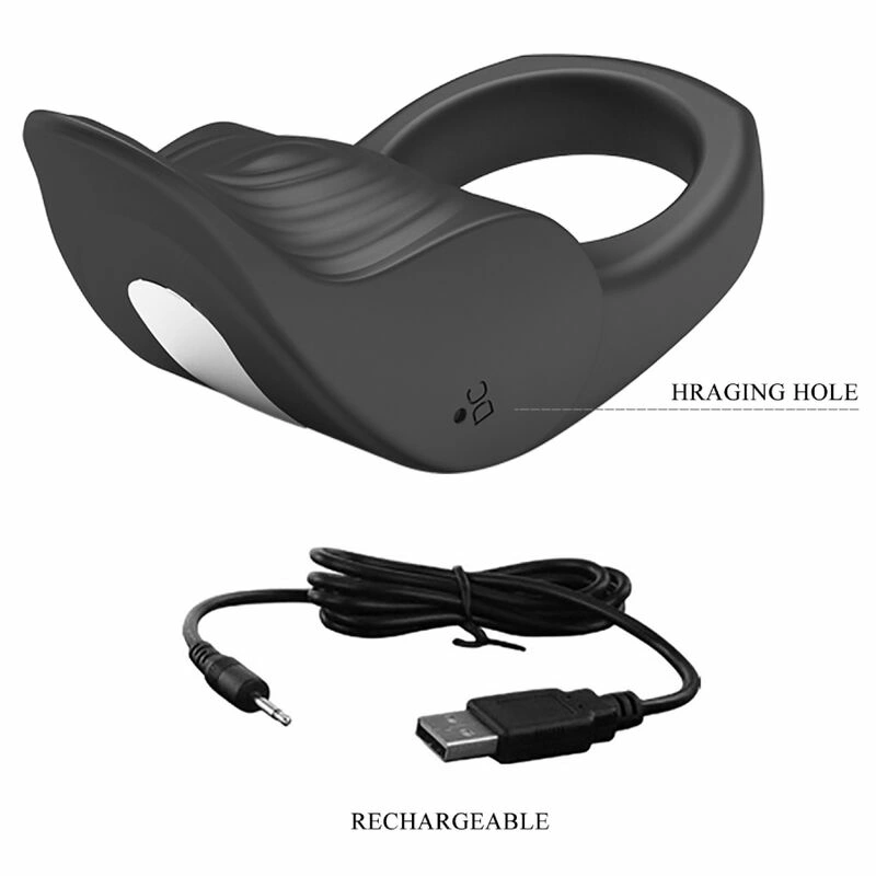 Pretty Love Susanna Rechargeable Intimate Ring Black Silicone