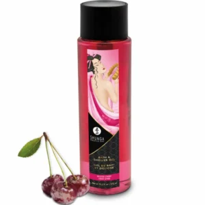 Shunga Bath & Shower Gel Frosted Cherry 370ml - Gentle Vegan Formula
