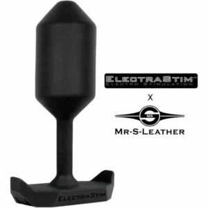 ElectraStim Silicone Electro Plug MR-S-Leather Edition, Steel Core, 76mm