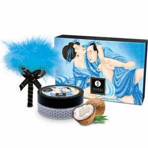 Shunga Edible Coconut Massage Powder Kit 75g - Sensual Body Care Set