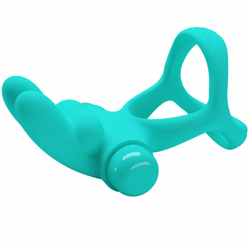Pretty Love Dante Green Silicone Dual Ring Vibrating System
