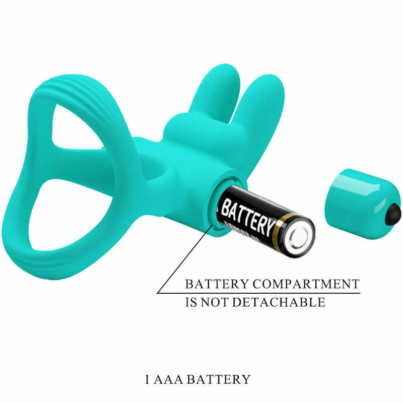 Pretty Love Dante Green Silicone Dual Ring Vibrating System