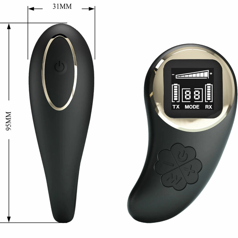 Pretty Love Nathan Black Dual Action Vibrator with Remote, 10 Modes