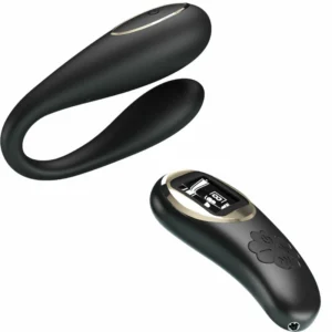 Pretty Love Nathan Black Dual Action Vibrator with Remote, 10 Modes