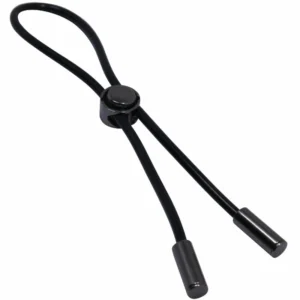 Pretty Love Cord Adjustable Silicone Comfort Ring - Black, 188 mm