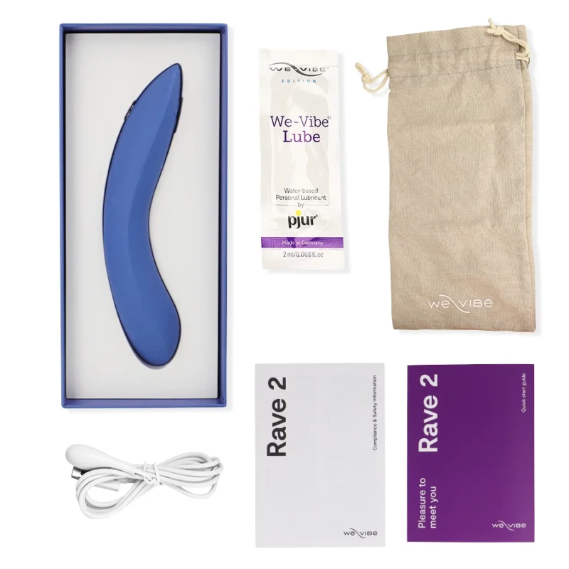 We-Vibe Rave 2 Blue - Ergonomic Silicone Intimate Wellness Device