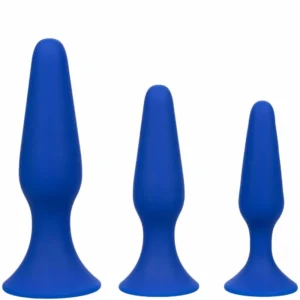 CalExotics Admiral Blue Silicone Anal Training Kit 3-Piece Set