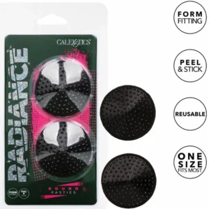 CalExotics Radiance Round Gem Adhesive Nipple Covers - Reusable & Sparkling