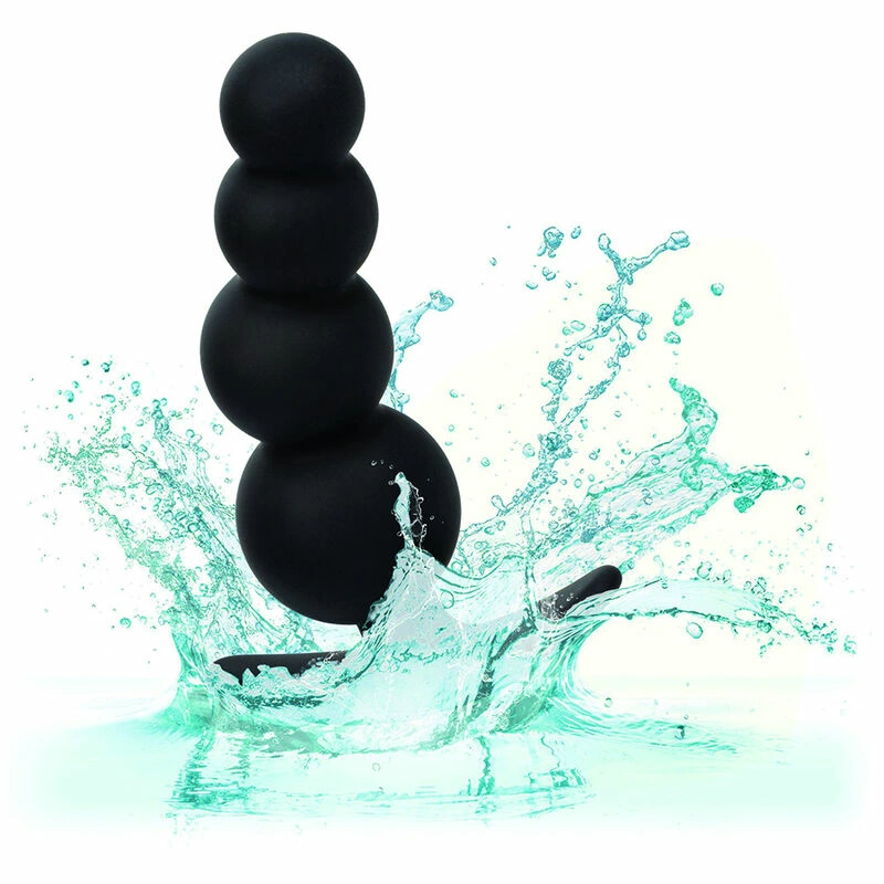 CalExotics Boundless Beaded Plug Flexible Silicone 9cm Black