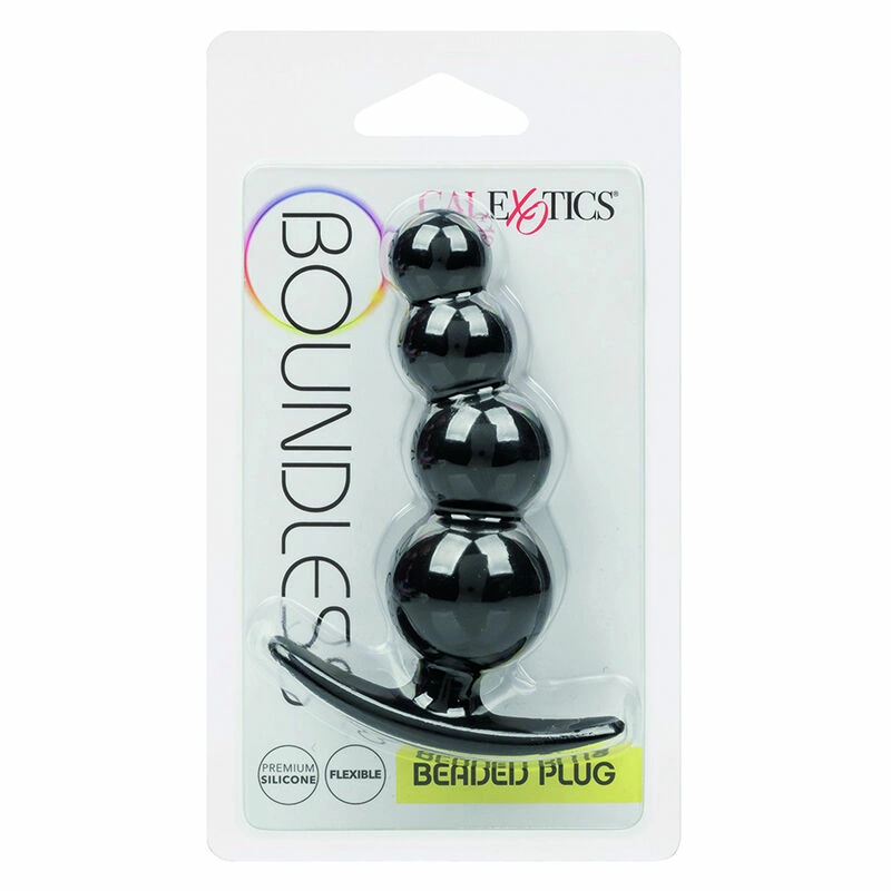 CalExotics Boundless Beaded Plug Flexible Silicone 9cm Black