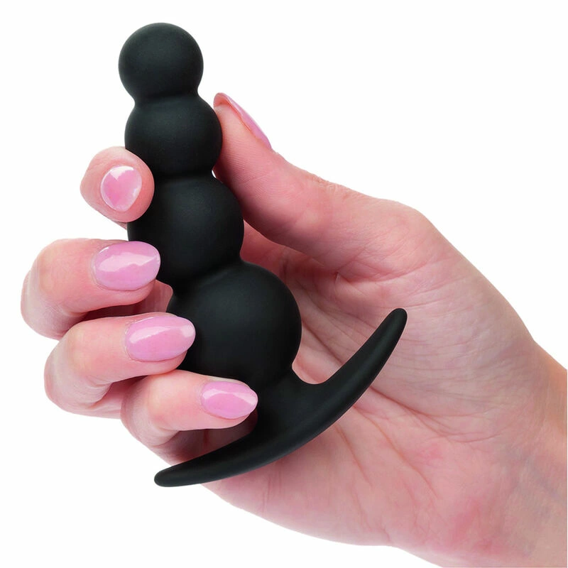 CalExotics Boundless Beaded Plug Flexible Silicone 9cm Black