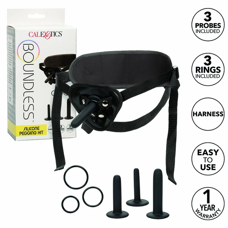 CalExotics Boundless Silicone Set - Adjustable Harness & 3 Probe Sizes