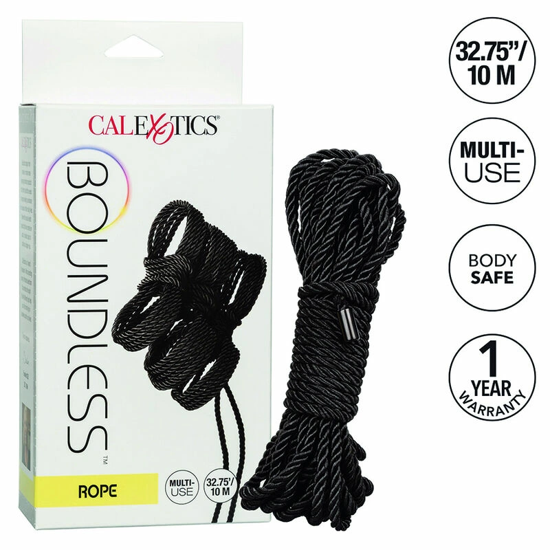 CalExotics Boundless Rope 10m Black - Durable Restraint Cord