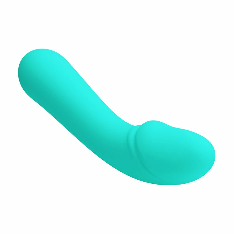 Pretty Love Cetus Flexible Silicone Vibrator Aqua Green USB 12 Modes