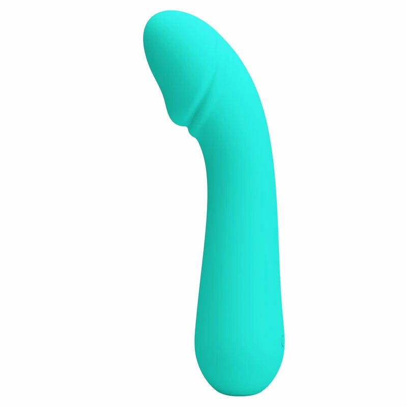 Pretty Love Cetus Flexible Silicone Vibrator Aqua Green USB 12 Modes