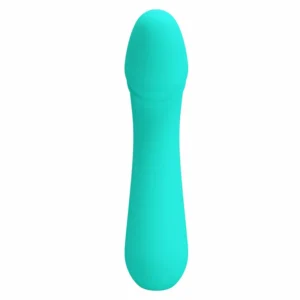Pretty Love Cetus Flexible Silicone Vibrator Aqua Green USB 12 Modes