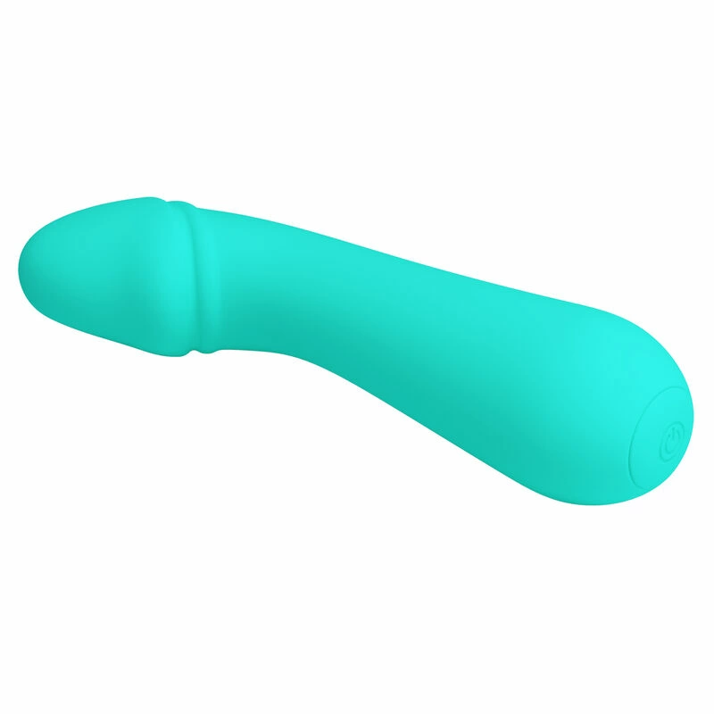 Pretty Love Cetus Flexible Silicone Vibrator Aqua Green USB 12 Modes