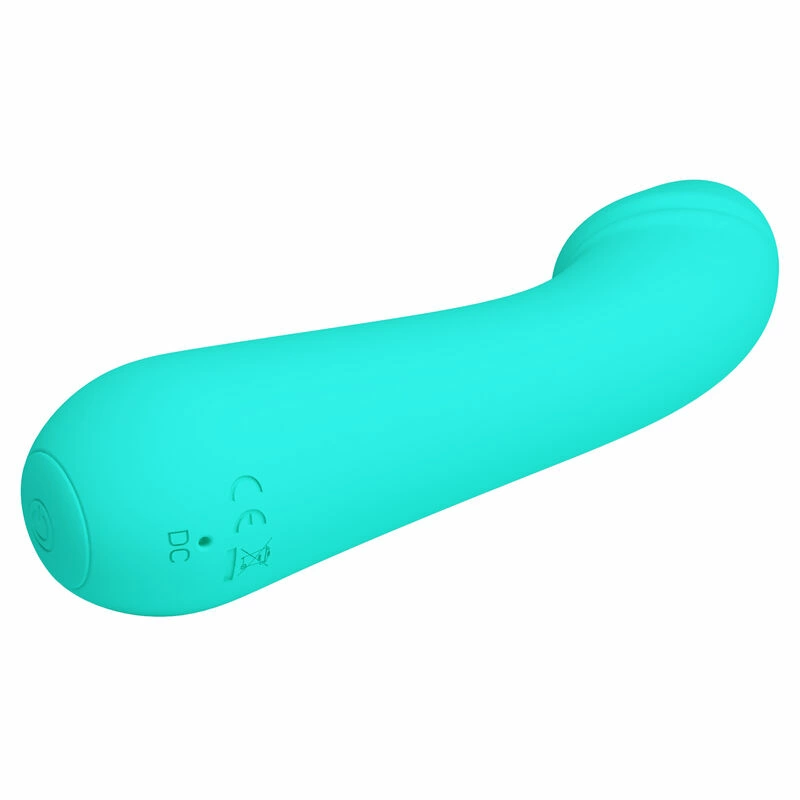 Pretty Love Cetus Flexible Silicone Vibrator Aqua Green USB 12 Modes
