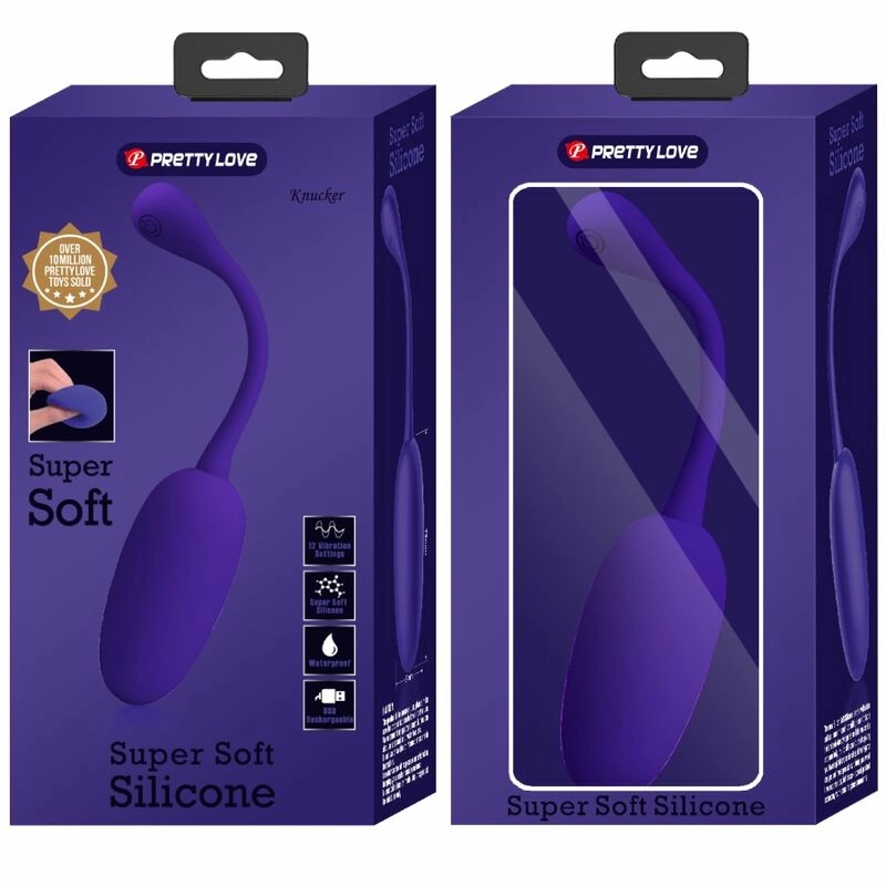 Pretty Love Knucker Rechargeable Wireless Motion Egg Purple Silicone