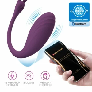 Pretty Love Catalina App-Controlled Silicone Vibrator, Purple, 12 Modes