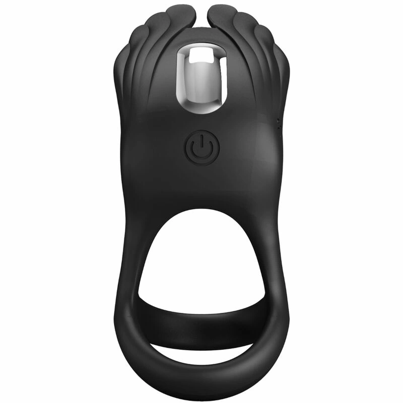 Pretty Love Silas Silicone Vibrating Ring 7 Modes USB Black