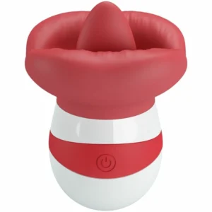 Pretty Love Mina Intimate Tongue Simulator Light Red USB Rechargeable