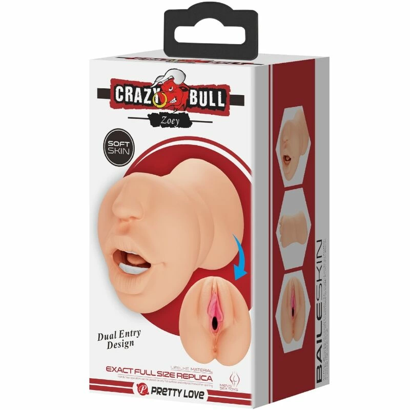 „Crazy Bull Zoey“ dviejų kanalų intymi mašina minkšta, atspari vandeniui TPR