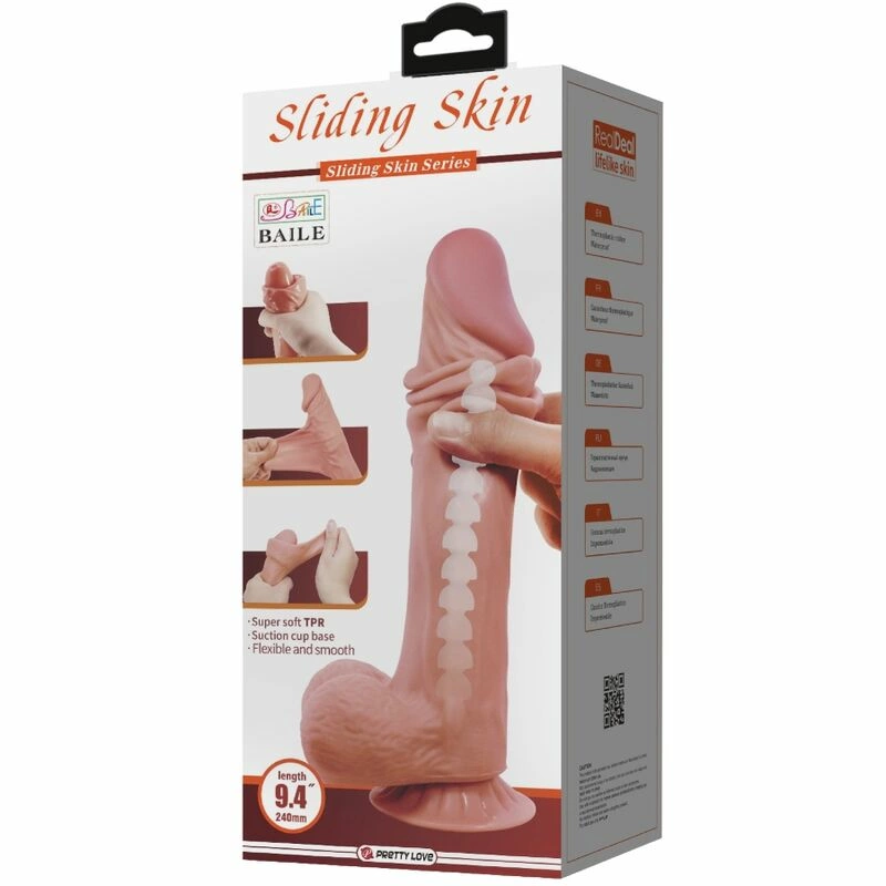 Pretty Love Sliding Skin Series Intimate Machine with Suction Cup Brown 24cm