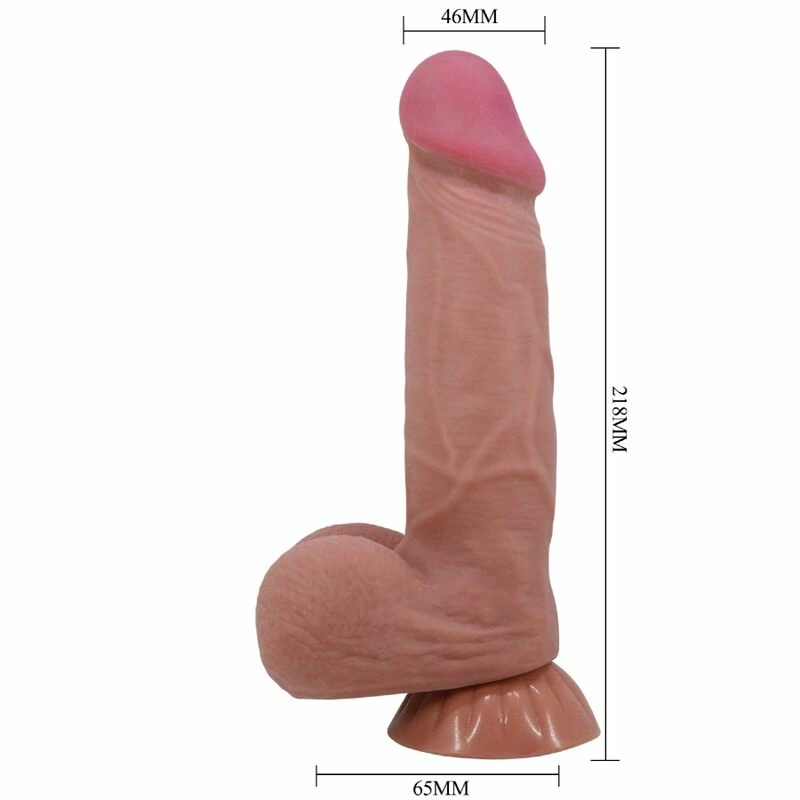 Pretty Love Sliding Skin Series Brown Flexible Model with Suction Cup 21.8cm