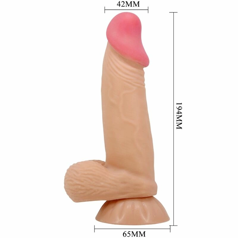 Pretty Love Sliding Skin Series TPR Model with Suction Cup 19.4cm Beige