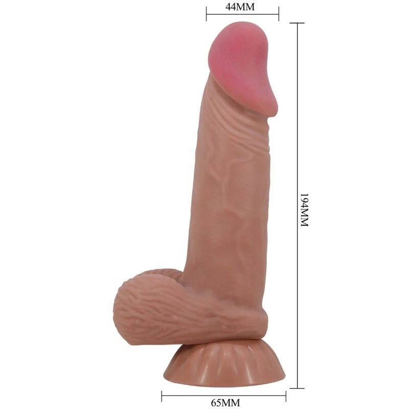 Pretty Love Sliding Skin Series Model - Brown, Suction Base, 19.4 cm
