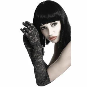 Chilirose CR 3071 Elegant Black Lace Gloves - Refined Evening Accessory