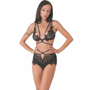 Livco Corsetti Fashion Drezna LC 90733 Black Lace Bra & Panty Set