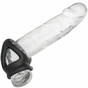CalExotics Alpha Dual Cage Ring Black - Liquid Silicone Support System