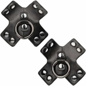 CalExotics Euphoria O-Ring Black Nipple Shields - Reusable, 7.5 cm