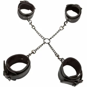 CalExotics Euphoria Adjustable Hog Tie System, Vegan Leather, Black