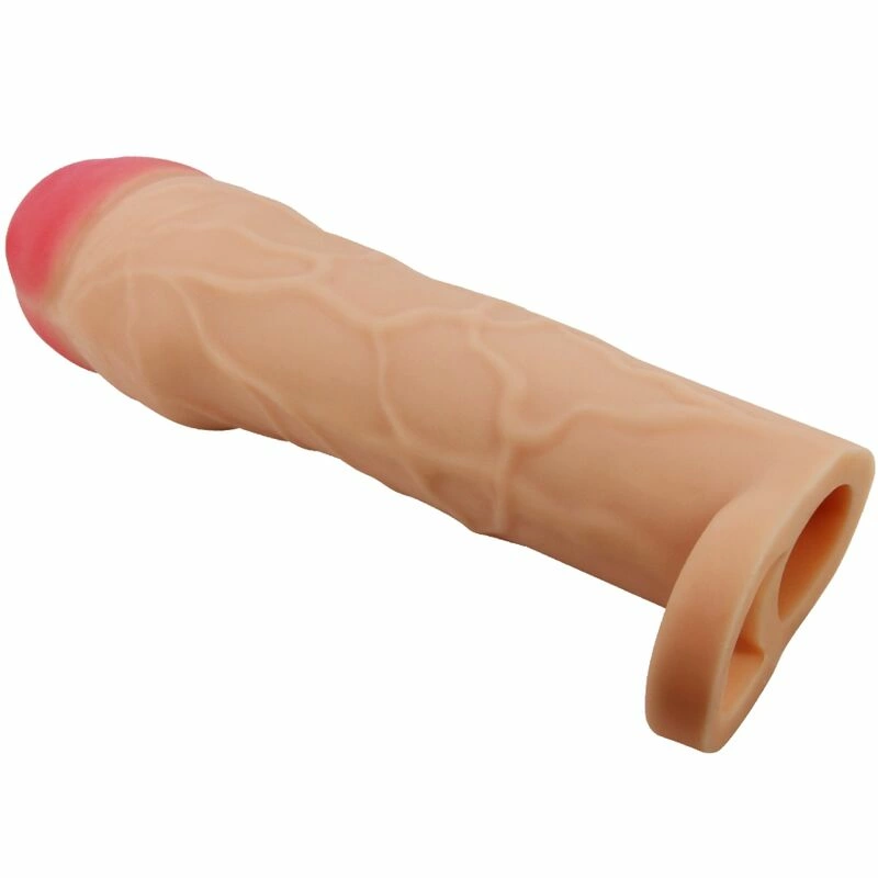 Pretty Love Chane Extension Sleeve Flesh - Flexible TPR Cover with Support Ring