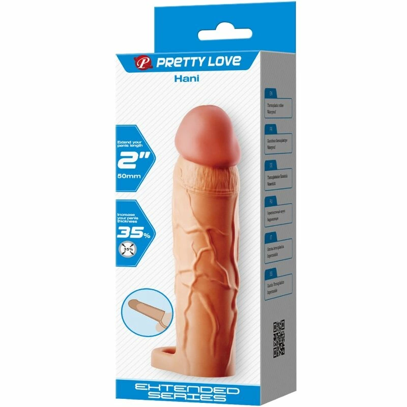 Pretty Love Chane Extension Sleeve Flesh - Flexible TPR Cover with Support Ring